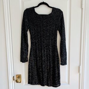 Black Sequin Dress